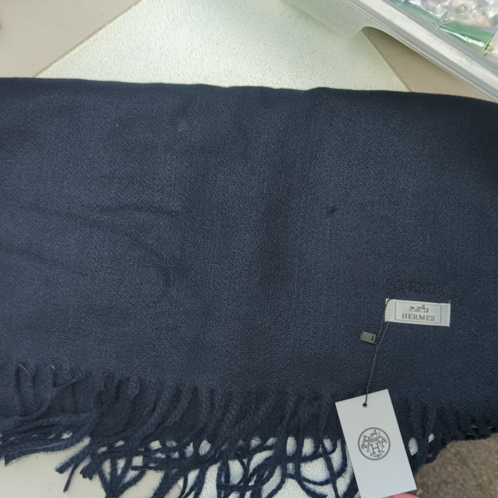 Hermes Scarf Navy Blue